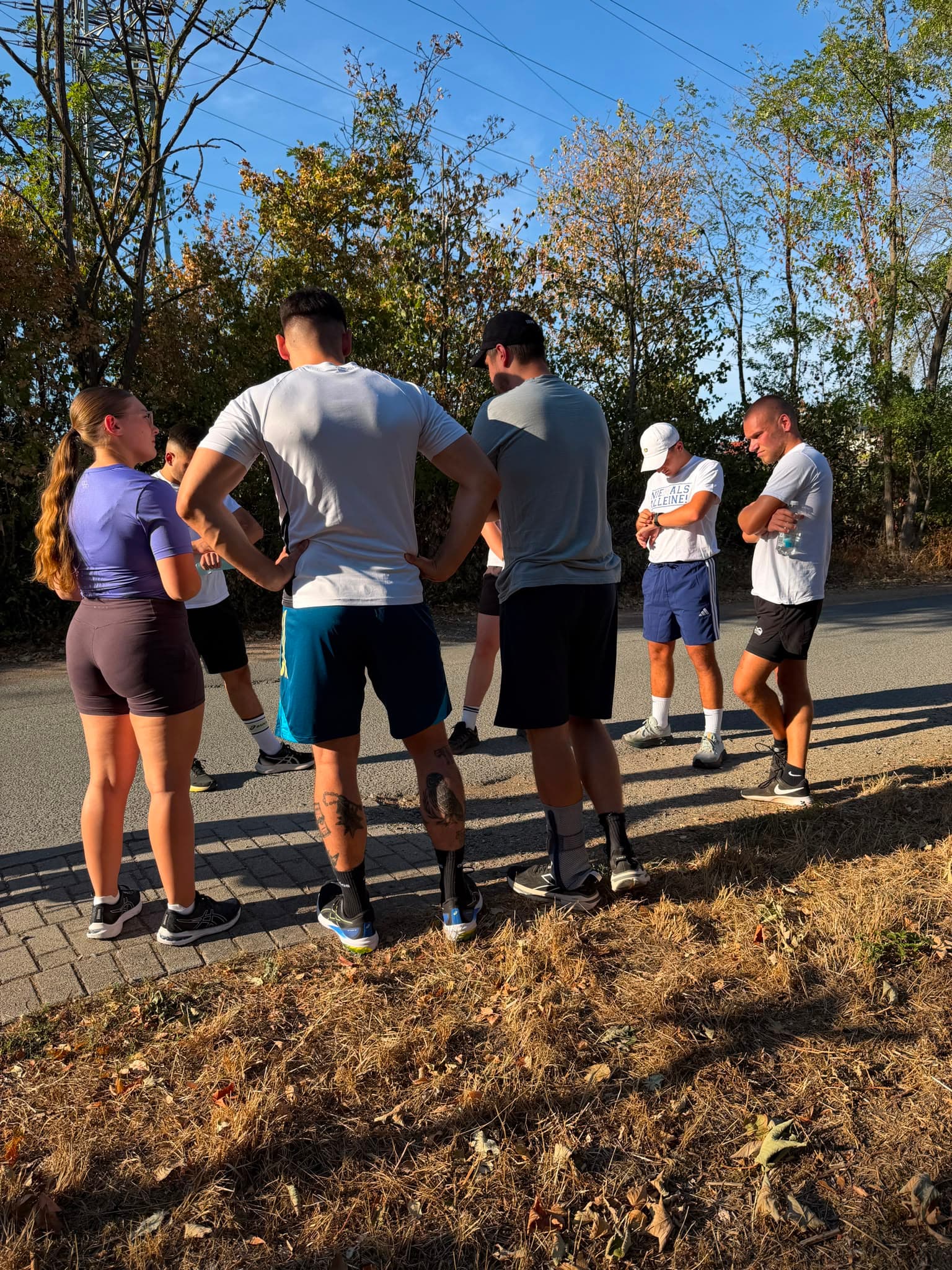 Kurze Besprechung vor dem Lauf